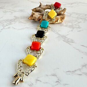 Coro Thermoset Link Bracelet 1950s Lucite